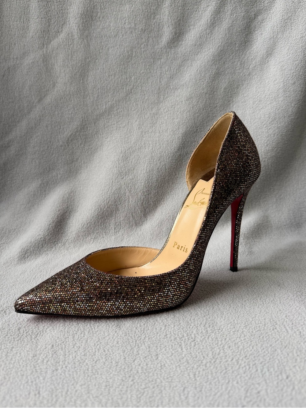 CHRISTIAN LOUBOUTIN Dorsay glitter heels